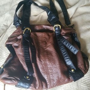 Brown and Black Shoulder Bag